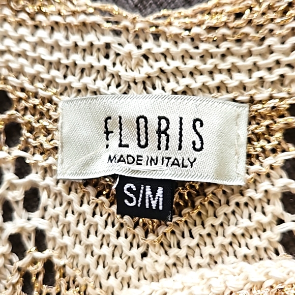 Floris Italian Made Knitted Dress/Coverup Sz S/M - Picture 4 of 7